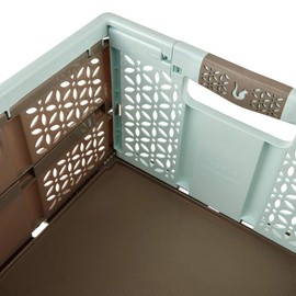 3 x 32 Litre Extra Strong Folding Plastic Stacking Storage Crates Box - 30KG LOAD CAPACITY PER BOX - SOFT HANDLES