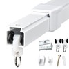 37-211in Retractable Wall or Ceiling Mount Curtain Track System for