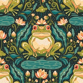 REDAMANCY Vintage Dark Green Damask Forg Animal Peel and Stick Wallpaper Stick on Contact Paper Vintage Wall Paper Easy Peel Off for nightstand Drawer Cabinet Renter