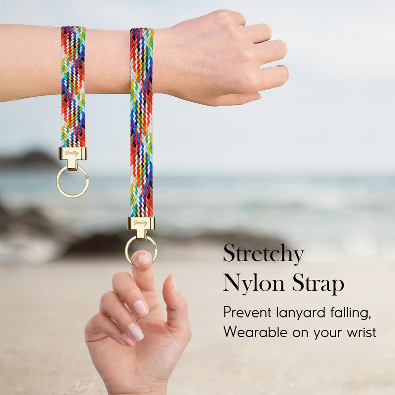 SENLLY Wrist Strap Lanyard, Original Stretchy Key Ring Lanyard, 102
