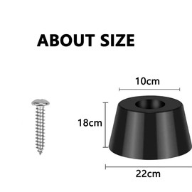 40 PCS Round Rubber Feets with Screws, Rubber Non Slip Furniture Leg Pads, Floor Protector Pads for Chairs, Tables, Sofas & Cabinets