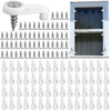 60pcs Window Screen Clips, White Storm Window Clips with 60