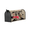 Mailbox Cover Farm Dog Sunglasses Footprints on Khaki Mailbox Covers
