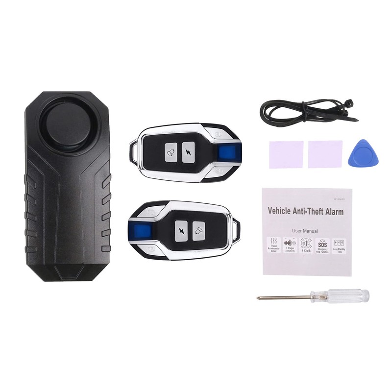 Mengshen Motorcycle Anti-Theft Alarm, Motorcycle Security Alarm, 110dB Waterproof Vibration