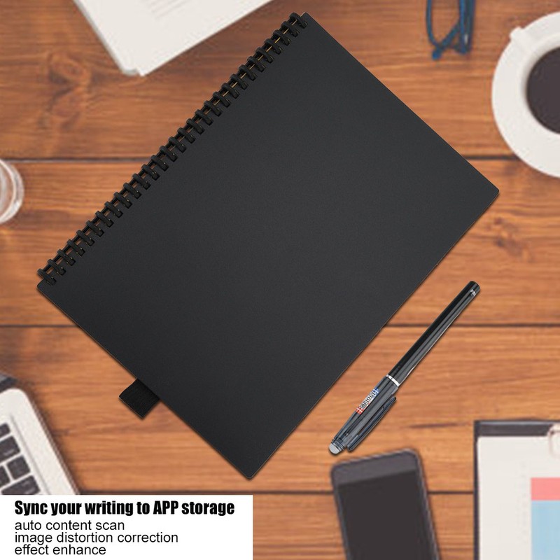 Smart Reusable Erasable Notebook with Pen for Writing Drawing Support