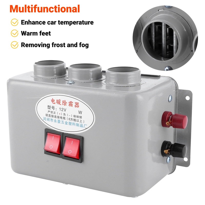 Portable Heater for Car 3 Hole 600W-800W Fast Heating Winter
