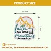 Faith Can Move Mountains Embroidered Patch Scripture Religious Embroidery Patches