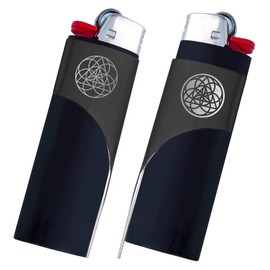 Sacred Geometry Kasher Lighter Tool, Pipe Cleaner, Cigar Punch, Poker, Multi-Tool … (Black)