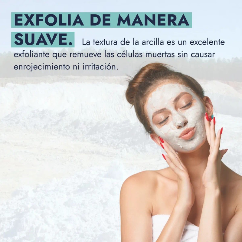 arcilla blanca cosmética caolin