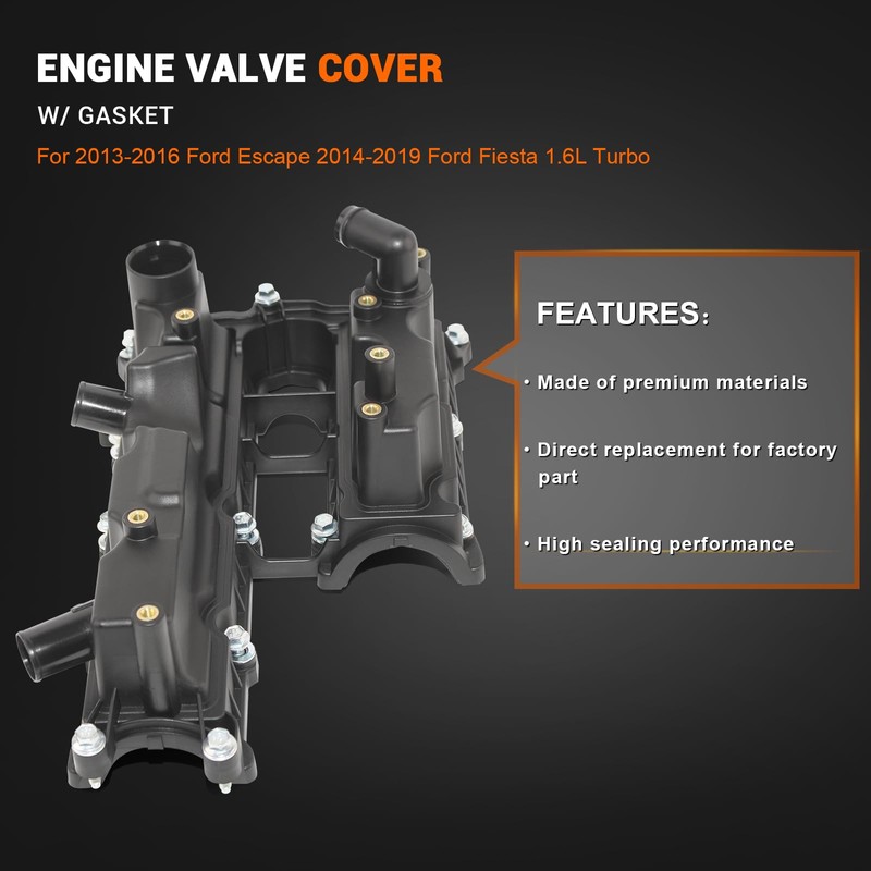 XUNUOPARTS 1.6L L4 Valve Cover Compatible with 2013-2016 Ford Escape