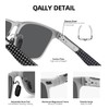 QALLY Carbon Fiber Polarized Sunglasses for Men Trendy Driving Sunglasses
