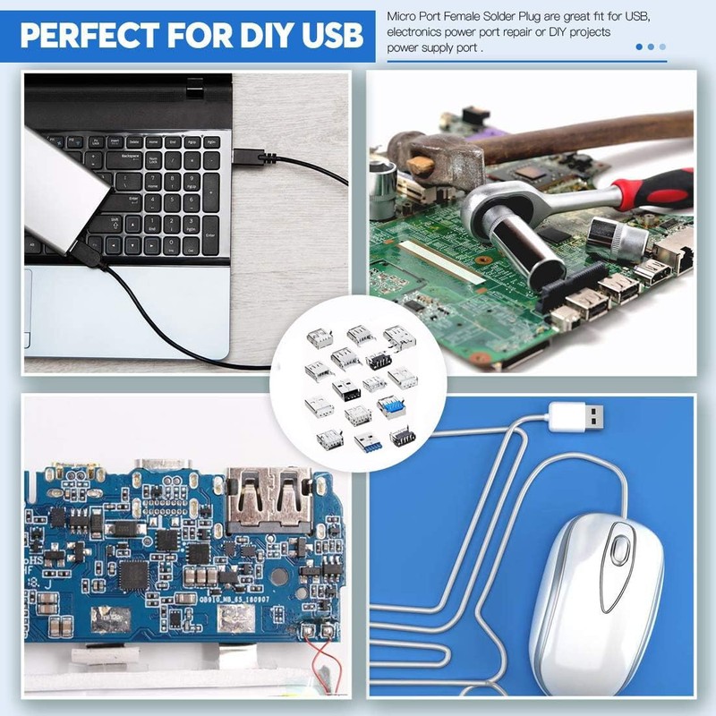 RUNCCI-YUN 95pcs 14 Values USB 2.0 3.0 A Type Micro