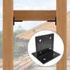 (2 Pack) Hidden Joist Bracket Fixed Base for 6x6 Beams,