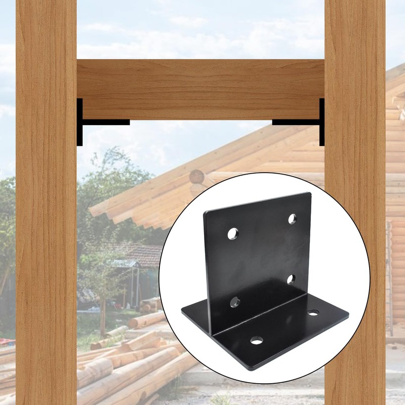 (2 Pack) Hidden Joist Bracket Fixed Base for 6x6 Beams,