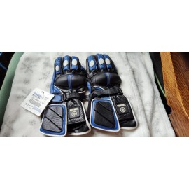 Yamaha Leather Gauntlet Motorcycle Gloves Sz Large