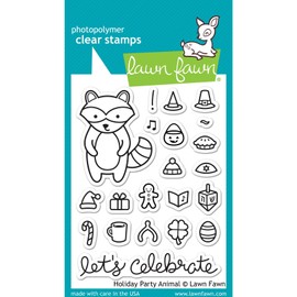 Lawn Fawn Clear Stamps Holiday Party Animals