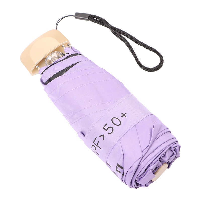 6 Ribs Umbrella Sun Protection UPF50 Impact Cloth Portable Folding