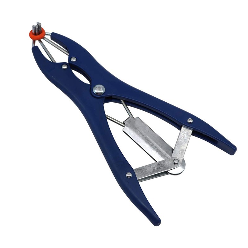 Generies Animal Elastrator Castration Pliers with 100 Rubber Rings Metal