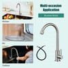 Heyalan Single Handle Cold Water Bar Sink Faucet,360° Swivel,Brushed Nickel