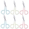 FOMIYES Unique Scissors Style Eyebrow Tweezers 6pcs Set Stainless Steel