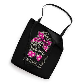 City of San Francisco Messy Hair Bun Design Tote Bag