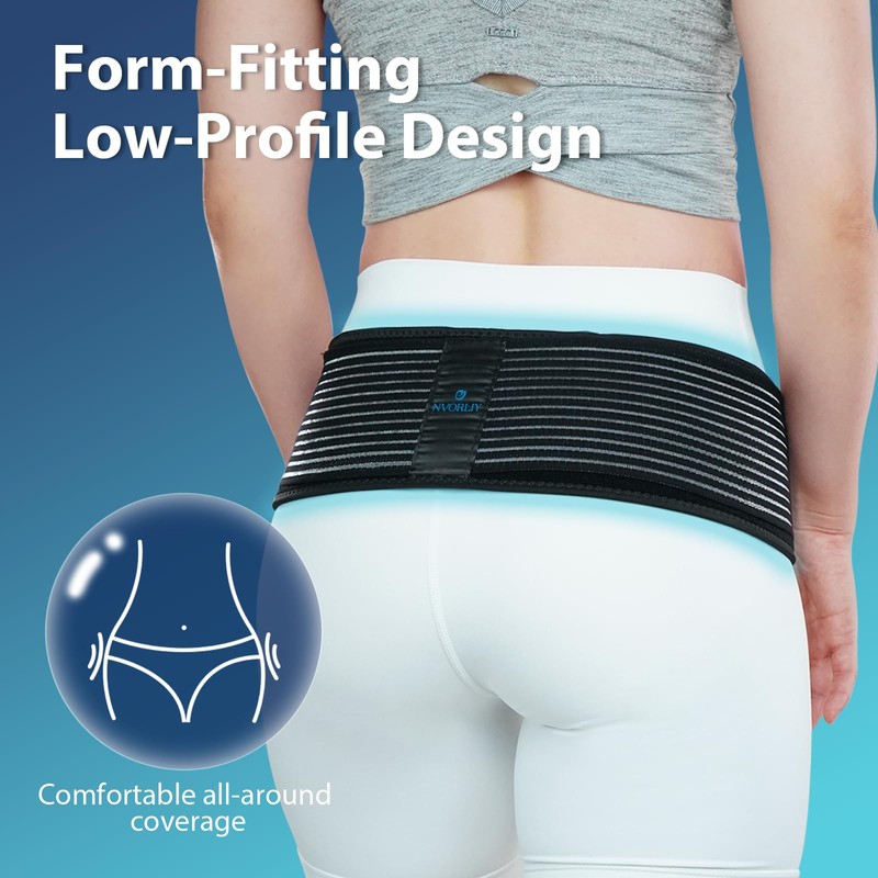 Nvorliy SI Joint Belt Plus Size Sacroiliac Brace Lumbar Lower