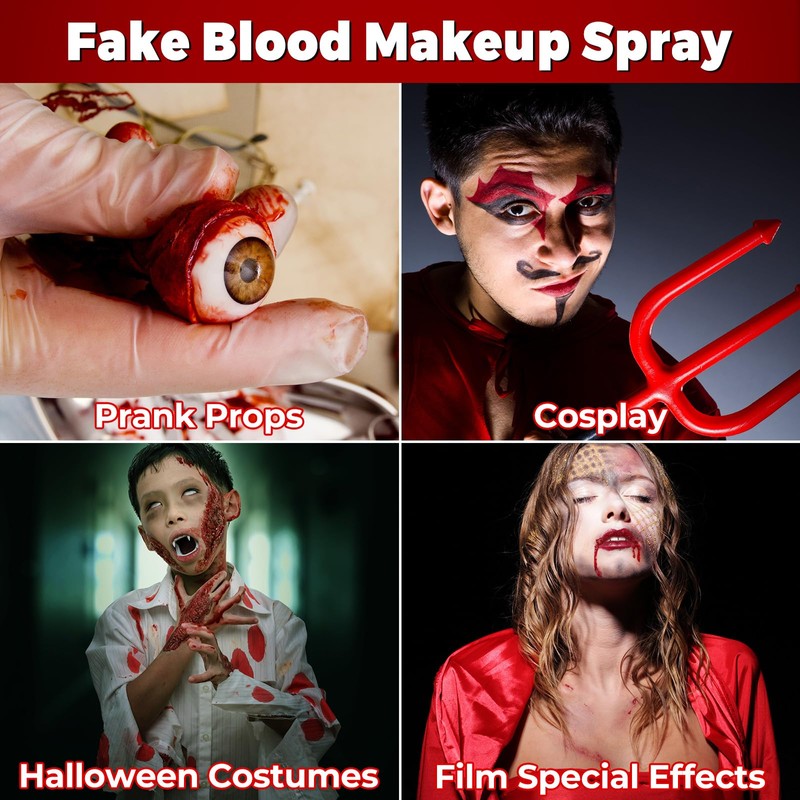 BOBISUKA Fake Blood Spray for Cosplay - Vampire Blood Washable