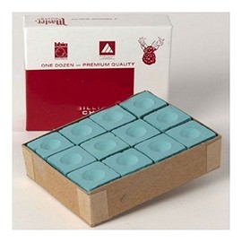 Master Billiard/Pool Cue Chalk - Green - 1 Pack/12 Pieces