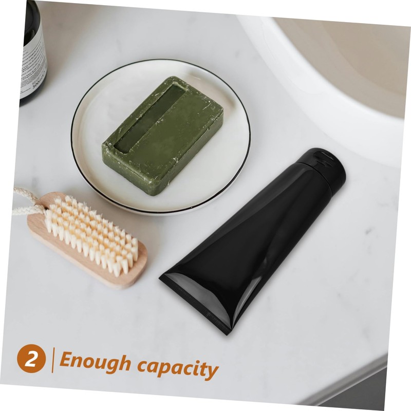 Ipetboom Travel Size Plastic Squeeze Tube 200g Black Glossy Hair