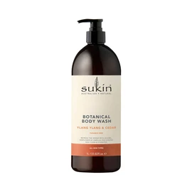 Sukin Botanical Body Wash Ylang Ylang & Cedar, 1 Litre