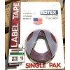 Rotex 1/4” Manual Embossed Label Maker Tape Red 144" New