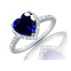 Dtup Anillo Corazón Del Mar Zafiro Azul Titanic Plata S925