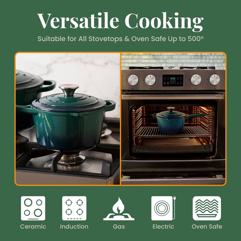 Larder & Vine Enameled Cast Iron Saucepan | 2.2 qt