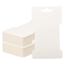 Miaija 200Pieces Hairpin Card Display Card Rectangle White Jewelry Hair Decorative Accessories for Storing Packing Card