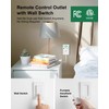 treewell Remote Control Outlet Wireless Wall Mounted Light Switch, Programmable