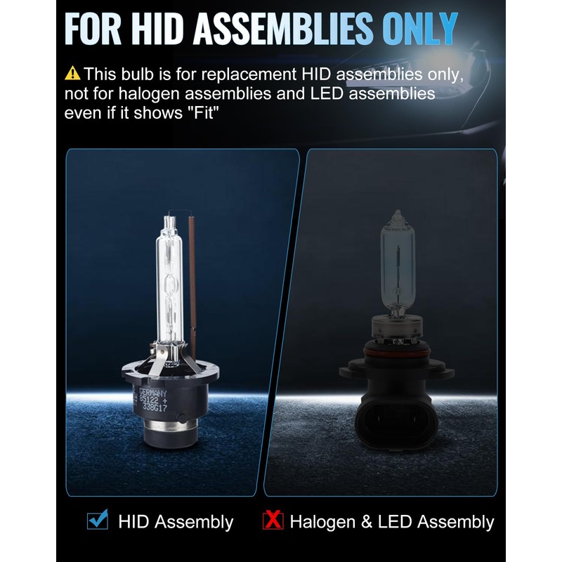 Marsauto D4S D4R Bulbs，500% Brightness, 22000 Lumens 45W 6000K White