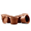 BigDean Pack of 8 Flower Pots with Saucers, Round, Diameter