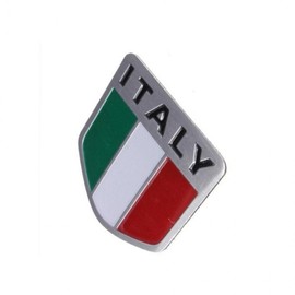Italy Flag Grille Emblem Sticker - Slimline Reflective Decal BL03033 100ea