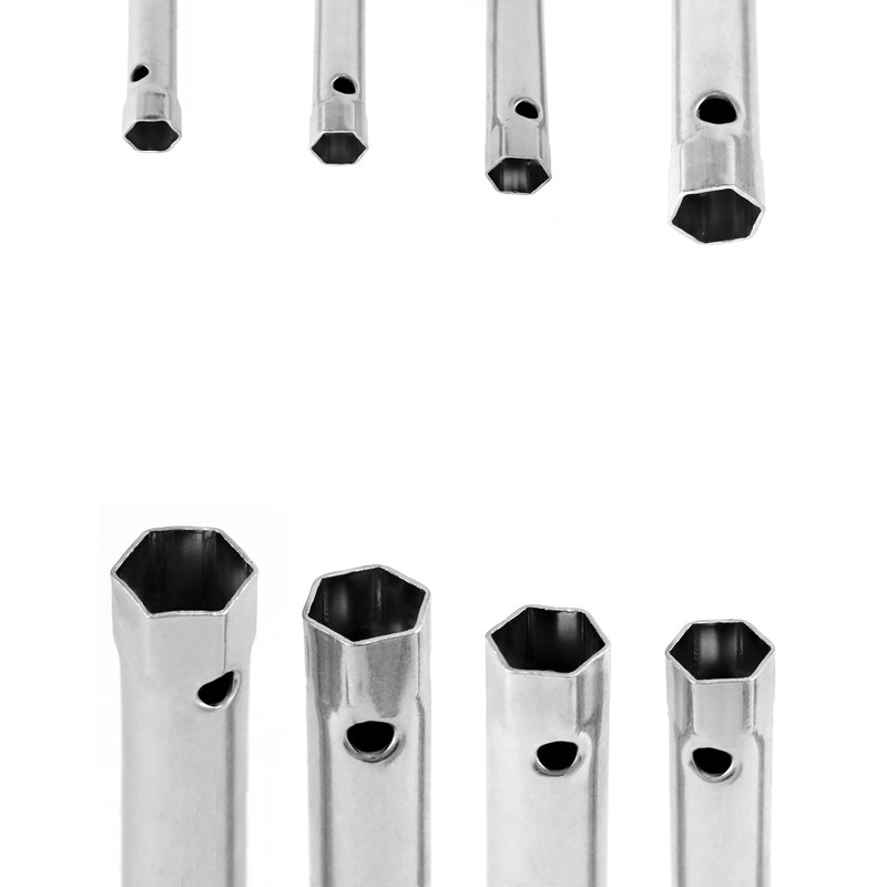 QWORK 10-piece tubular socket spanner set, socket wrench, spark plug