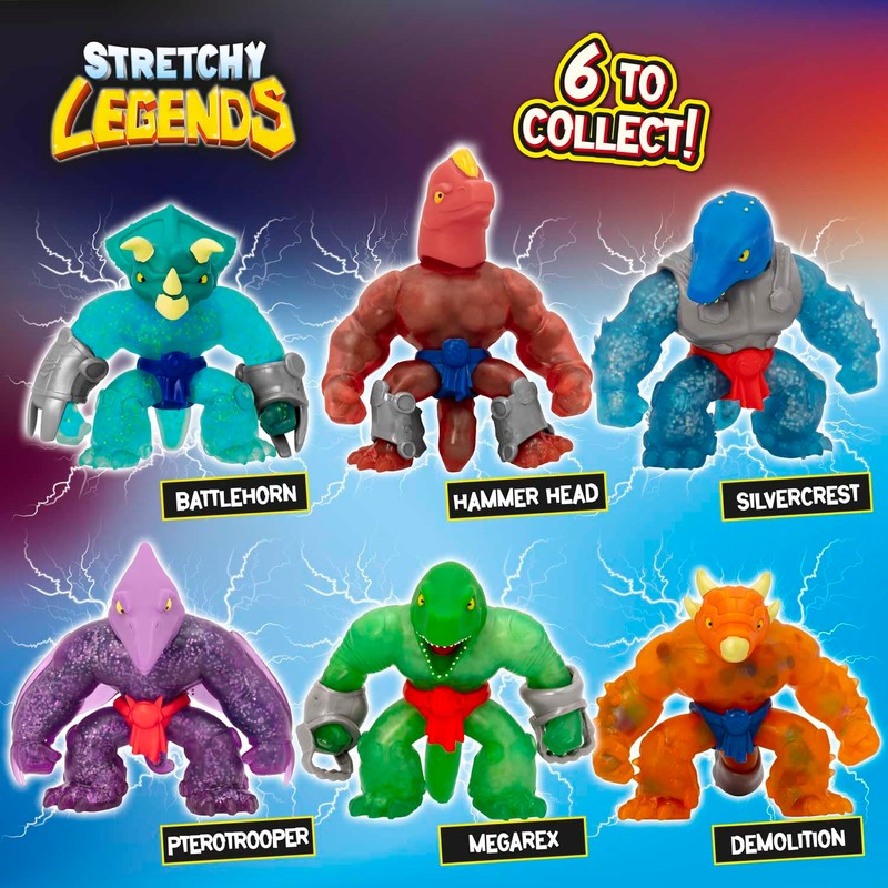 Stretchy Legends D'Molition Elastic Action Figures for Children, Stretchy Superhero