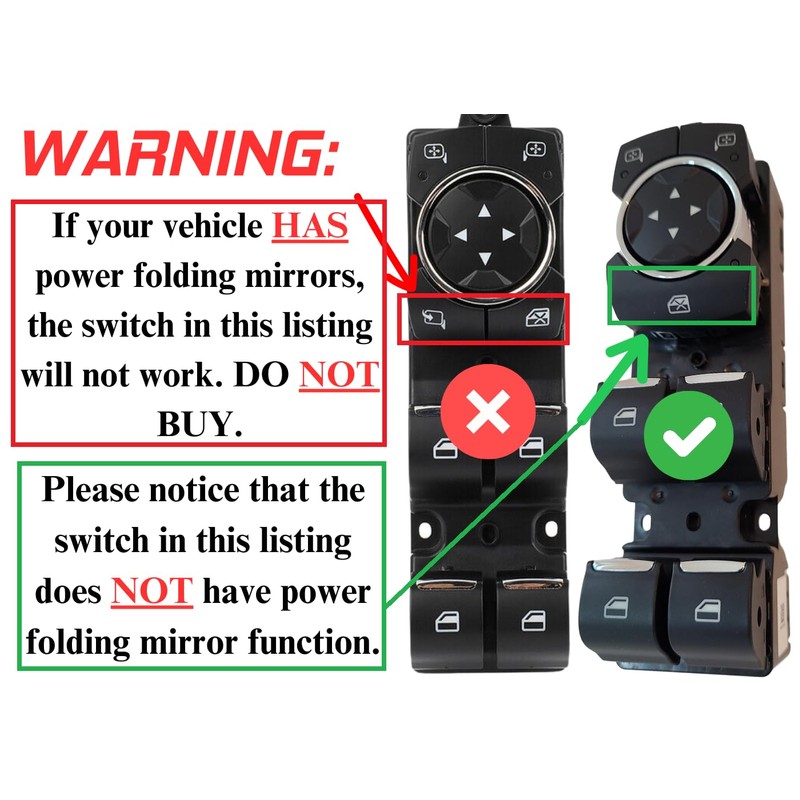 SWITCHDOCTOR Window Master Control Switch for 2015-2019 Ford F-150 and