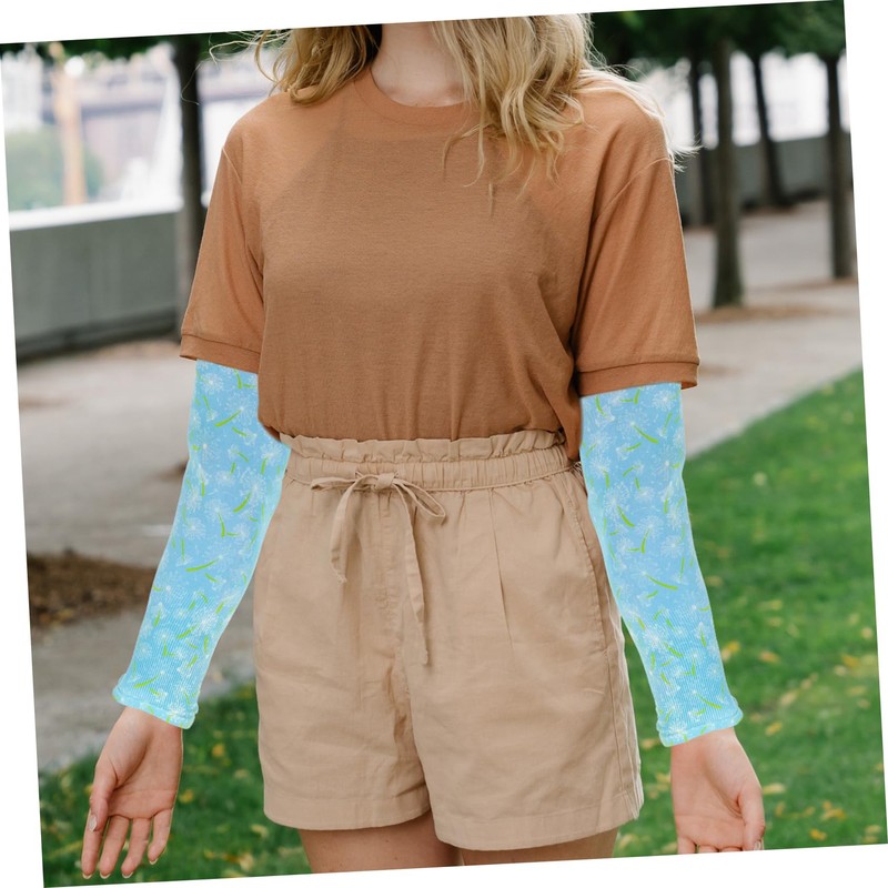 Operitacx 1 Pair Cooling Arm Sleeves for Summer UV Protection