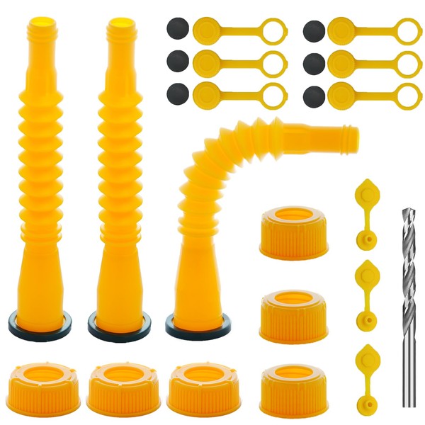 Gas Can Spout Replacement, Gas Can Nozzle, (3 Kit/25 Pcs)