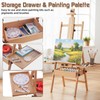 YOKUGO Beech Wood H-Frame Easel for Painting with Tray &