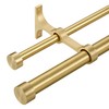 Lwiiom Double Curtain Rods with Aluminum End Cap and Full