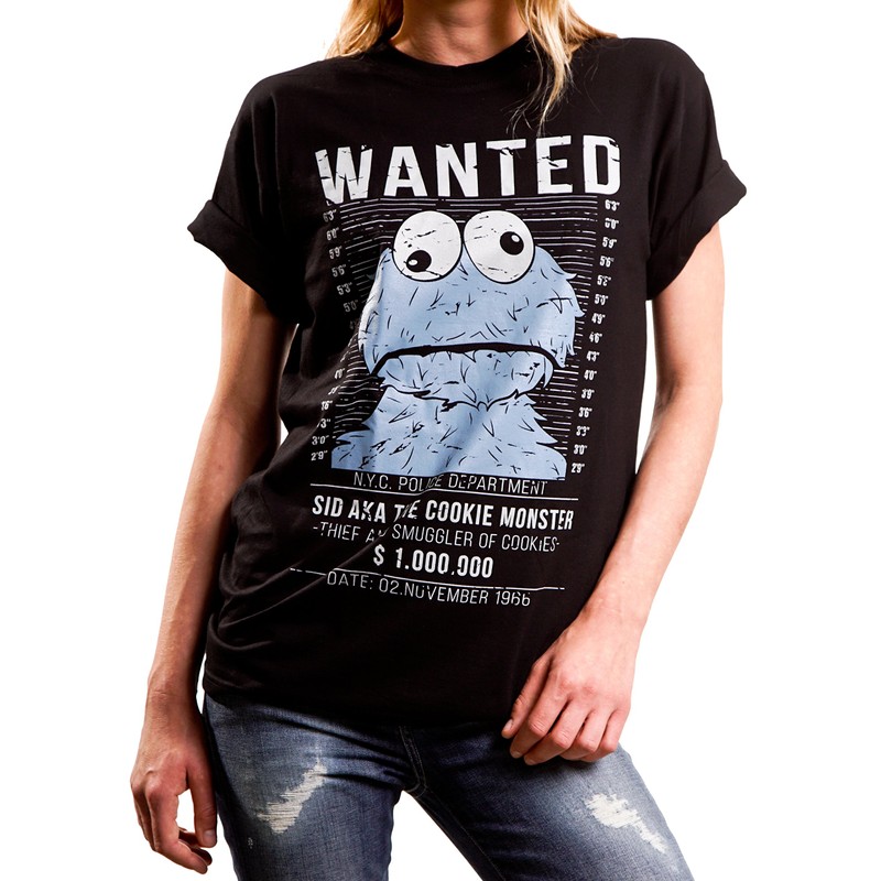 Funny Gifts for Women - Oversized Monster T-Shirt Black -