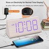 DreamSky Wooden Digital Alarm Clock for Bedroom - RGB Electric