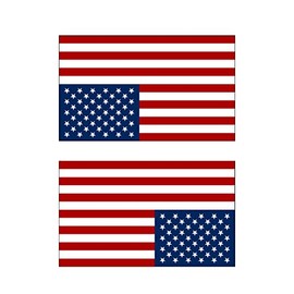 Upside Down Distress Signal American Flag Vinyl Bumper Sticker Set Mirrored for Cars Trucks Laptop