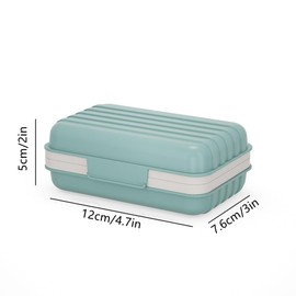 2Pcs Plastic Soap Dish, Soap Dish with Lid, Travel Soap Container with Lid, Bathroom Soap Holder,Soap Container. Suitable for Bathroom, Shower, Outdoor Hiking Camping(Gray+Fog Blue).