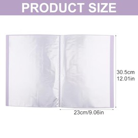 Carpeta A4 con fundas de plástico, carpetas de presentación con 30 bolsillos transparentes protectores de hojas, muestra 60 páginas, libro de presenta